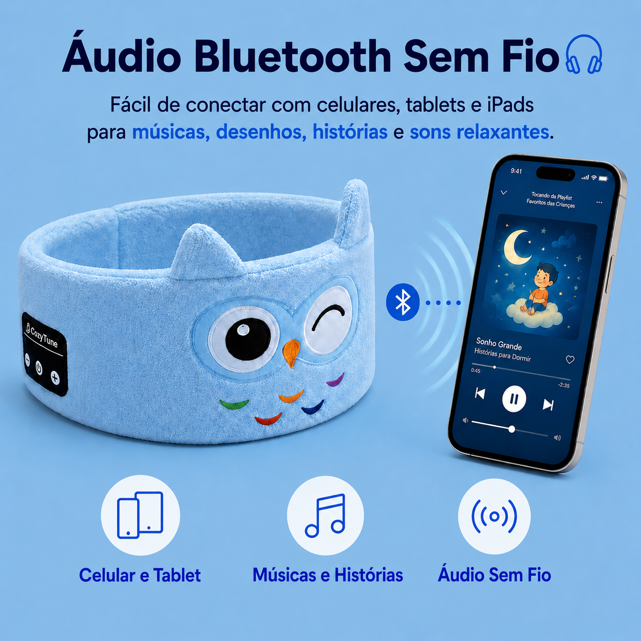 Cozy Tune™ Faixa de Cabeça Sem Fio Infantil